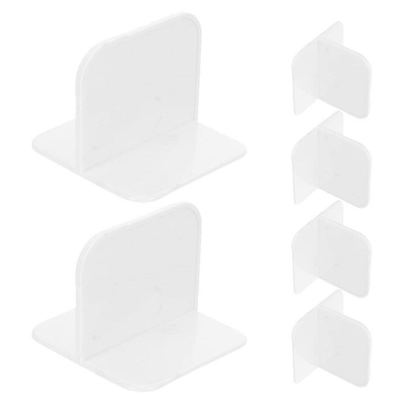 Plastic Playpen Stabilizer Clips 6 Pack White Adhesive Furniture Anchor for Nursery - Image 2
