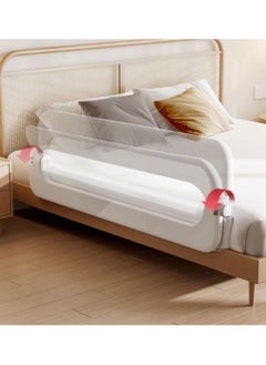 MIXDE Bed Guard Rail for kids,Button Folding Crib Bed Guard Rail,Toddler Safety Protection Guard,Folding Anti-Fall Beds Mesh Guard Rail,180 °Button Folding,2 Speed Adjustment,for Baby,Elderly（1.2 m）  - Image 3