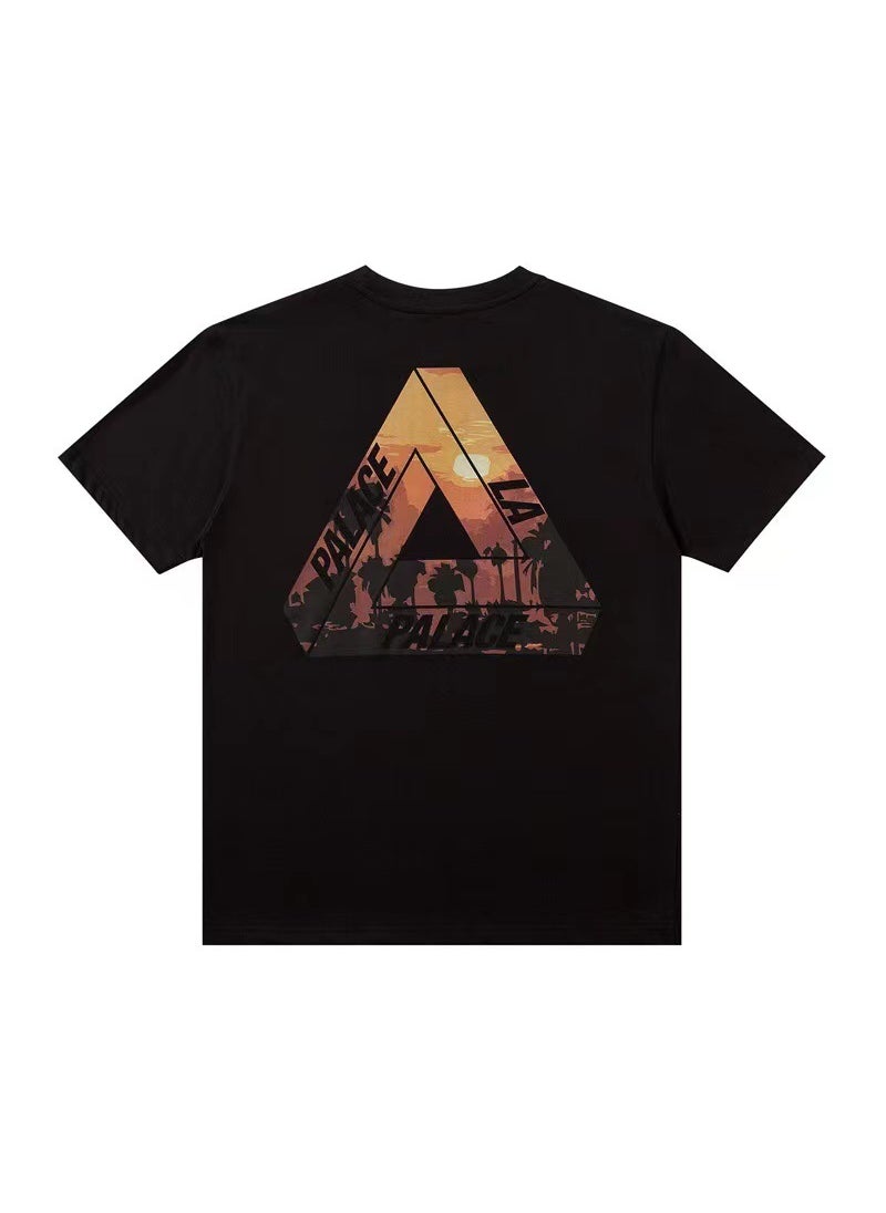 Generic - 2022 Summer New Style Loose-Fit Cotton Short Sleeve T-Shirt For Men Trendy Brand Hong Kong Style Couple Half Sleeve Body T-Shirt Black - Image 1
