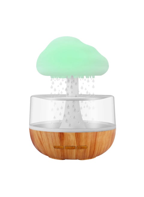 Raining Cloud Night Light Aromatherapy Essential Oil Diffuser Micro Humidifier Desk Fountain Bedside Sleeping Relaxing Mood Water Drop Sound White