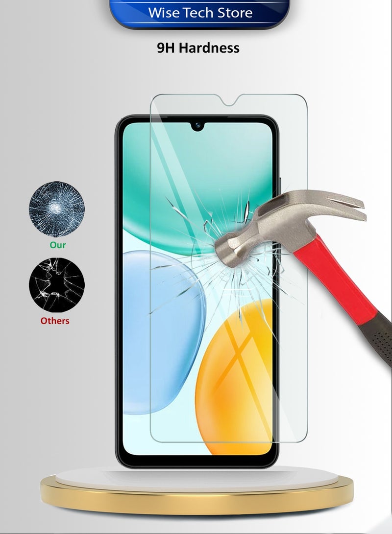 دبليو تيك هاتف Honor X5c Plus 4G 2025 سلسلة WTech المميزة بحدود منحنية واقي شاشة من الزجاج المقسى 9H 2.5D (MSG9CN) - شفاف - Image 3