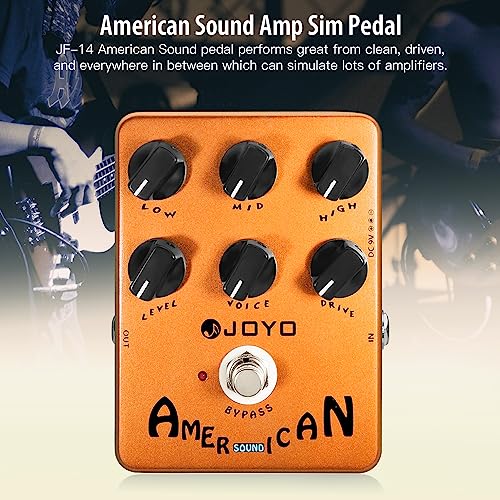 JOYO American Sound Amp Simulator Pedal of Fd 57 Deluxe Amplifier from Clean to Overdrive Sound for Electric Guitar Effect - Bypass (JF-14) - Image 2