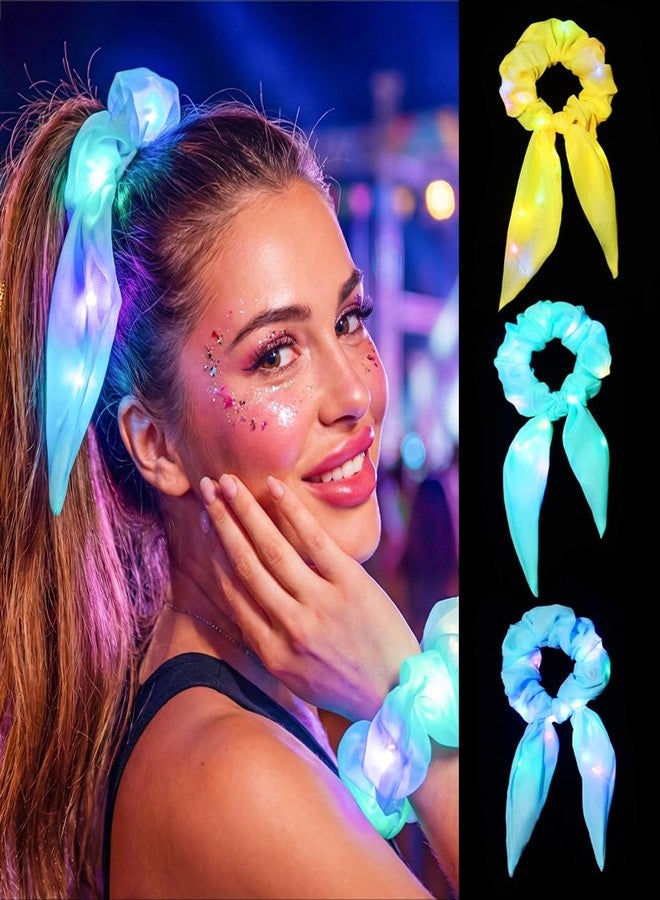 اوريو ربطات شعر مضيئة من يوريو، مزودة بمصابيح LED، إكسسوارات شعر تتوهج في الظلام للنساء - Image 1