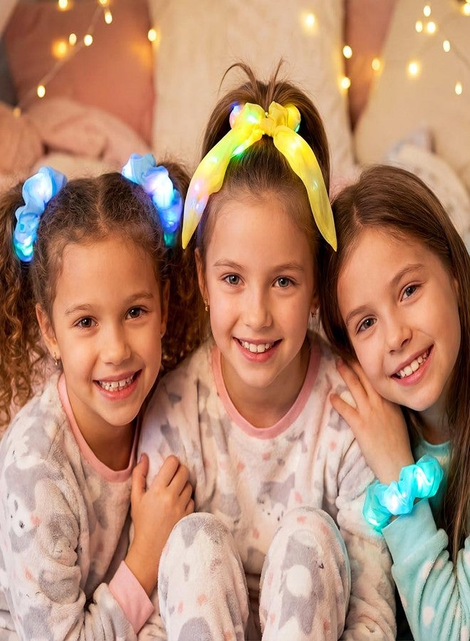 اوريو ربطات شعر مضيئة من يوريو، مزودة بمصابيح LED، إكسسوارات شعر تتوهج في الظلام للنساء - Image 4