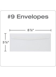 #9 Envelopes, Letter Size White Mailing Envelopes, 3-7/8 X8-7/8 Inch, No Window Business Envelopes, Gummed Closure, 500/Box (Qua90090) - pzsku/ZCADBFA5ABD90BD5C756AZ/45/_/1731922238/f5014842-2764-4602-b578-1bc4025cf0ef