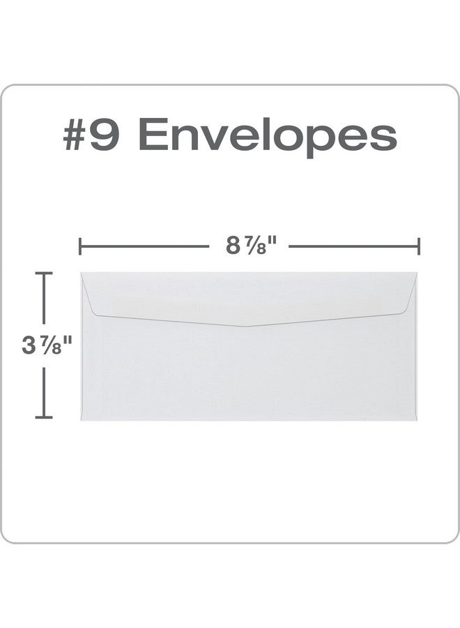 Quality Park #9 Envelopes, Letter Size White Mailing Envelopes, 3-7/8 X8-7/8 Inch, No Window Business Envelopes, Gummed Closure, 500/Box (Qua90090) - Image 2
