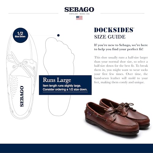 SEBAGO أحذية قارب سيباكو إنديفور المقاومة للماء - moccasins جلدية للرجال تتميز ببطانة جلدية، ربط 360 درجة، ونعل خارجي غير ملون ومقاوم للانزلاق، بني-علكة - 9 عادي - Image 3