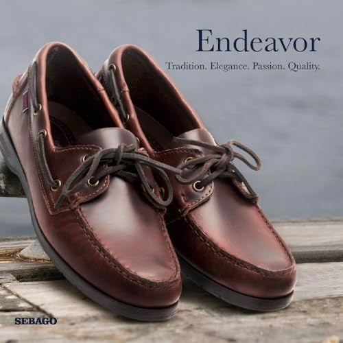 SEBAGO أحذية قارب سيباكو إنديفور المقاومة للماء - moccasins جلدية للرجال تتميز ببطانة جلدية، ربط 360 درجة، ونعل خارجي غير ملون ومقاوم للانزلاق، بني-علكة - 9 عادي - Image 2