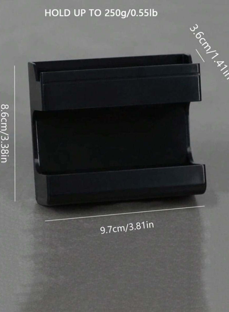 Wall Mounted Remote Control Storage Box Multipurpose Mobile Phone Box for Home Office School - 1 Piece Black  - Image 4