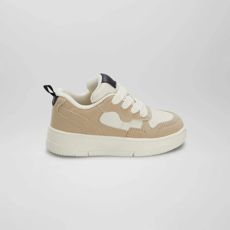 Kiabi Two-Tone Low-Top Trainers Beige