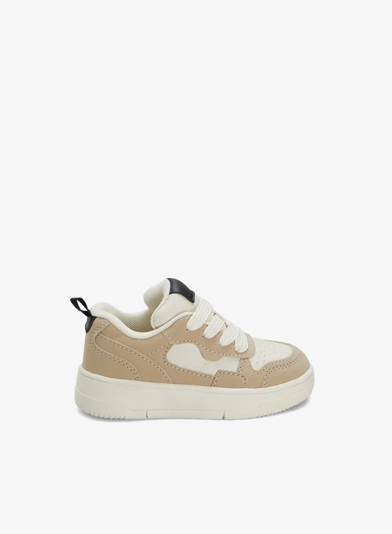 Kiabi Two-Tone Low-Top Trainers Beige