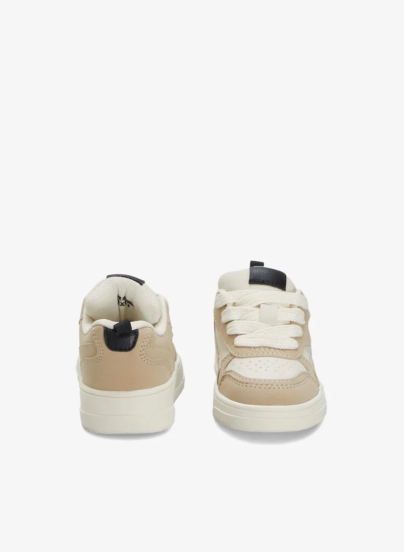 Kiabi Two-Tone Low-Top Trainers Beige