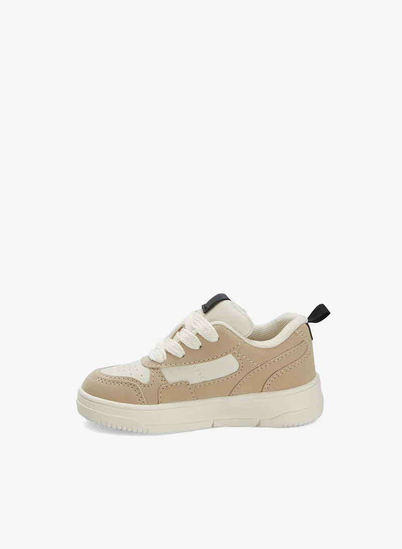 Kiabi Two-Tone Low-Top Trainers Beige
