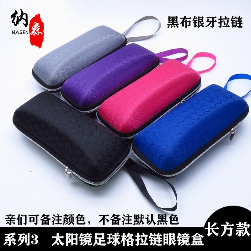 Eva Oxford Cloth Anti-Pressure Sunglasses Case Zipper Bag Hook Black Colorful Sunglasses Case Glasses Case - Image 4