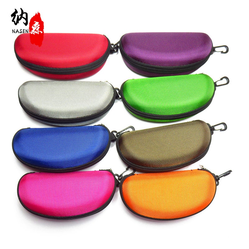 Eva Oxford Cloth Anti-Pressure Sunglasses Case Zipper Bag Hook Black Colorful Sunglasses Case Glasses Case - Image 5