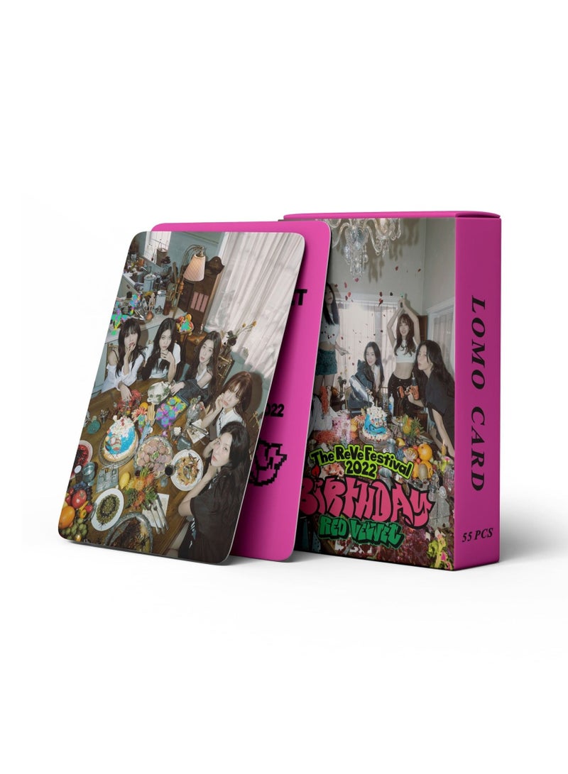 SKYLO 55-Piece Red V Mini Album Birthday Lomo Card - Image 3