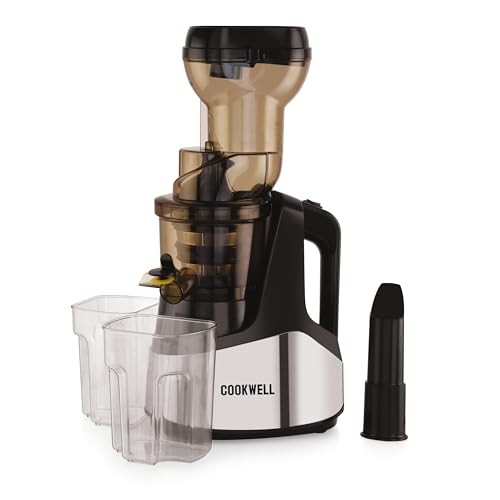 Cookwell Cold Press Slow Juicer and Ice Cream Maker, Stainless Steel (500W) - Image 1