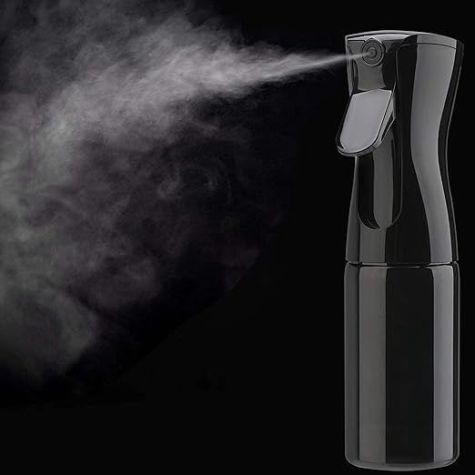 SHIELD PLUS Mist Spray Refillable Spray Bottles Continuous 360 Face Makeup Sprayers Spray Bottle For Plant Gardening IroningSalon Barber for Pressurized Mister With Pump350ML Black PACK OF 1 - Image 2