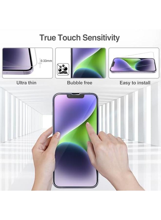 Procases 2 Pack Screen Protector For Iphone 14 Plus Iphone 13 Pro Max 6.7 Inch Tempered Glass Screen Film Guard For Iphone 14 Plus 2022 Iphone 13 Pro Max 2021 Clear - Image 4