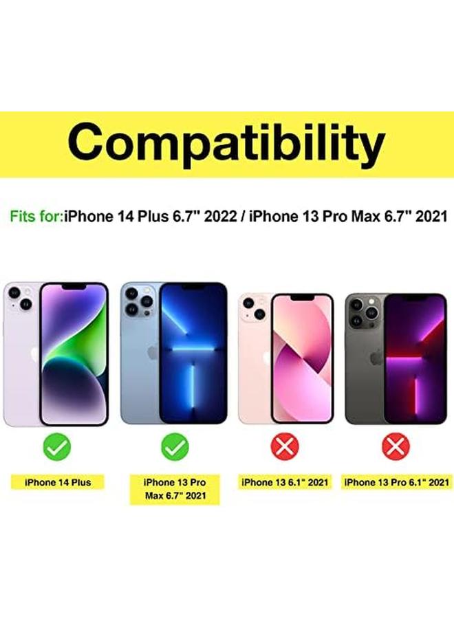Procases 2 Pack Screen Protector For Iphone 14 Plus Iphone 13 Pro Max 6.7 Inch Tempered Glass Screen Film Guard For Iphone 14 Plus 2022 Iphone 13 Pro Max 2021 Clear - Image 2