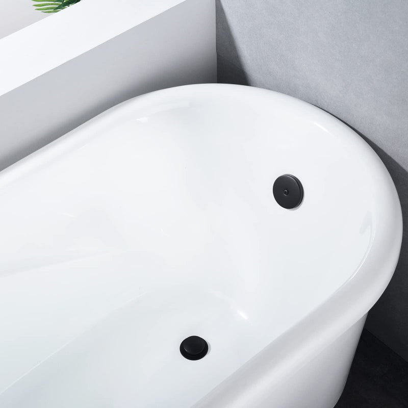 Anpean Brass Tip-Toe Tub Drain Kit With Basket Strainer And Single Hole Overflow Faceplate  Matte Black - Image 2