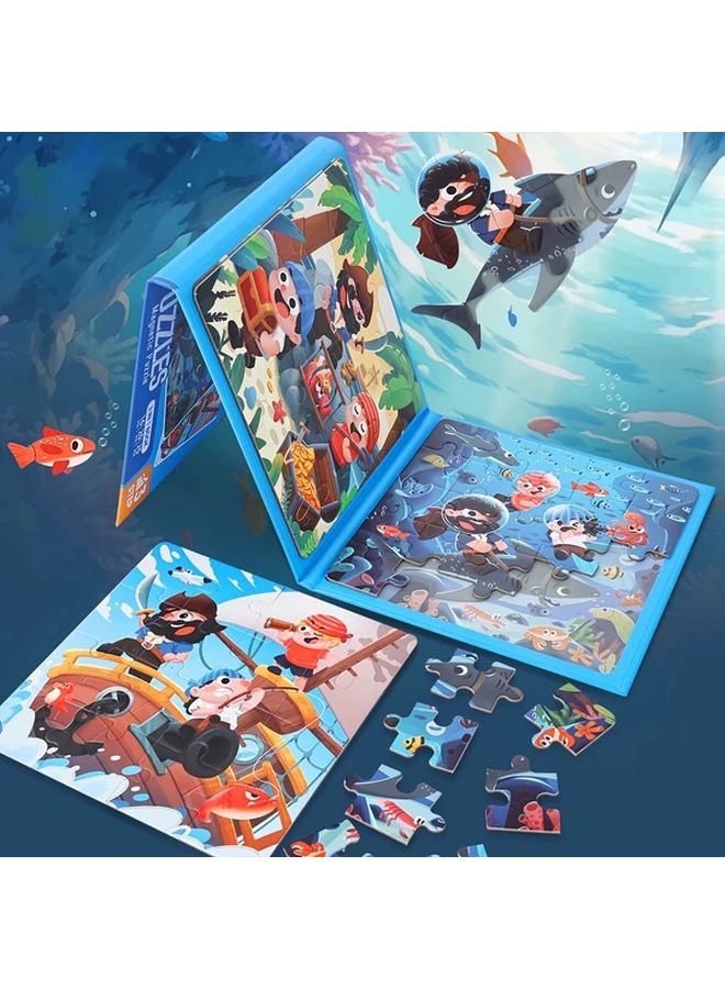 3 In 1 Foldable Magnetic Puzzle Book For Kids Educational STEM Toy Stage 1 Fruits - Image 5