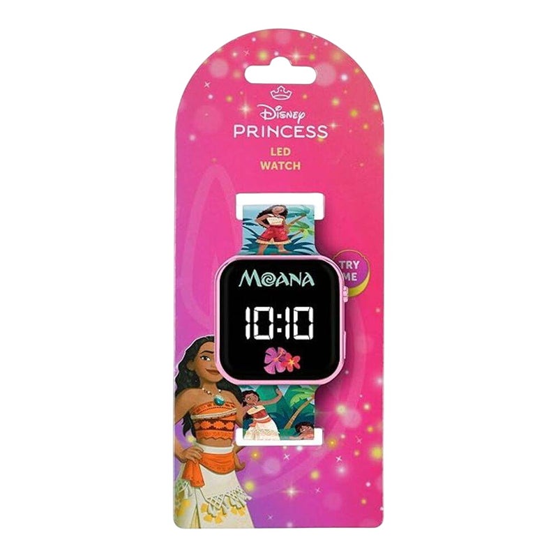 Disney Princess Moana LED Digital Watch (Pink) - Image 1