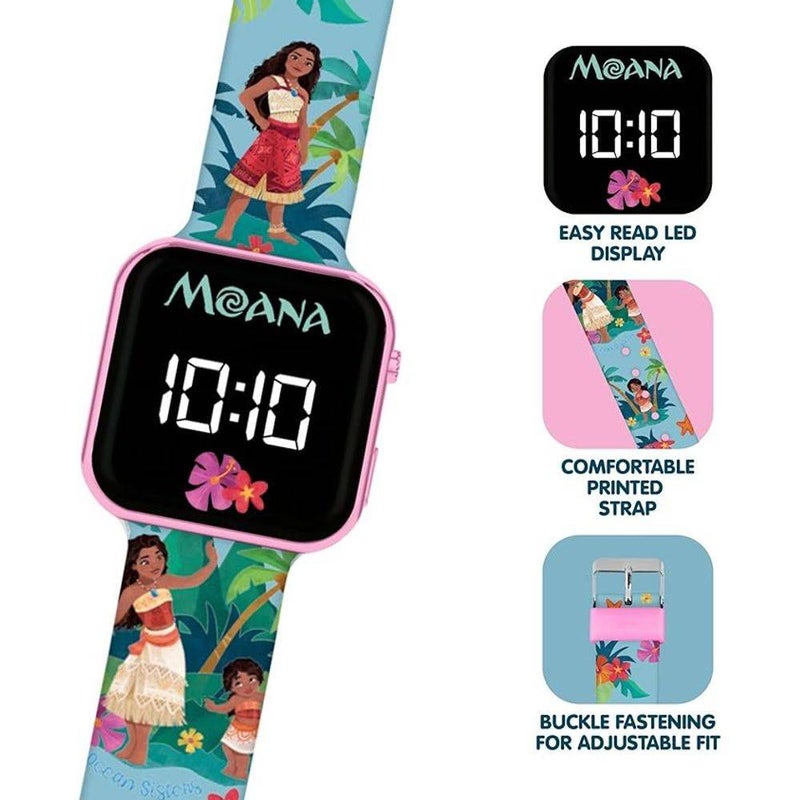 Disney Princess Moana LED Digital Watch (Pink) - Image 3