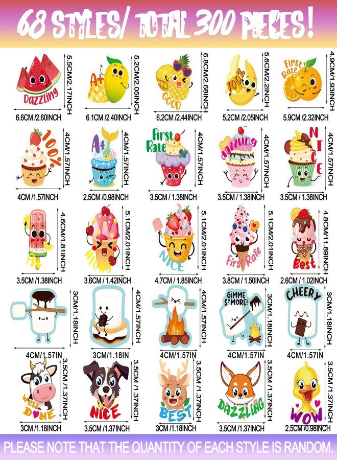 Jetec 300 Pcs Scratch and Sniff Stickers for Kids, 68 Styles Scented Smelly Stickers Scented Teachers Motivational Parents Reward Incentive Bulk Students Classroom Chart School Supplies - Image 2