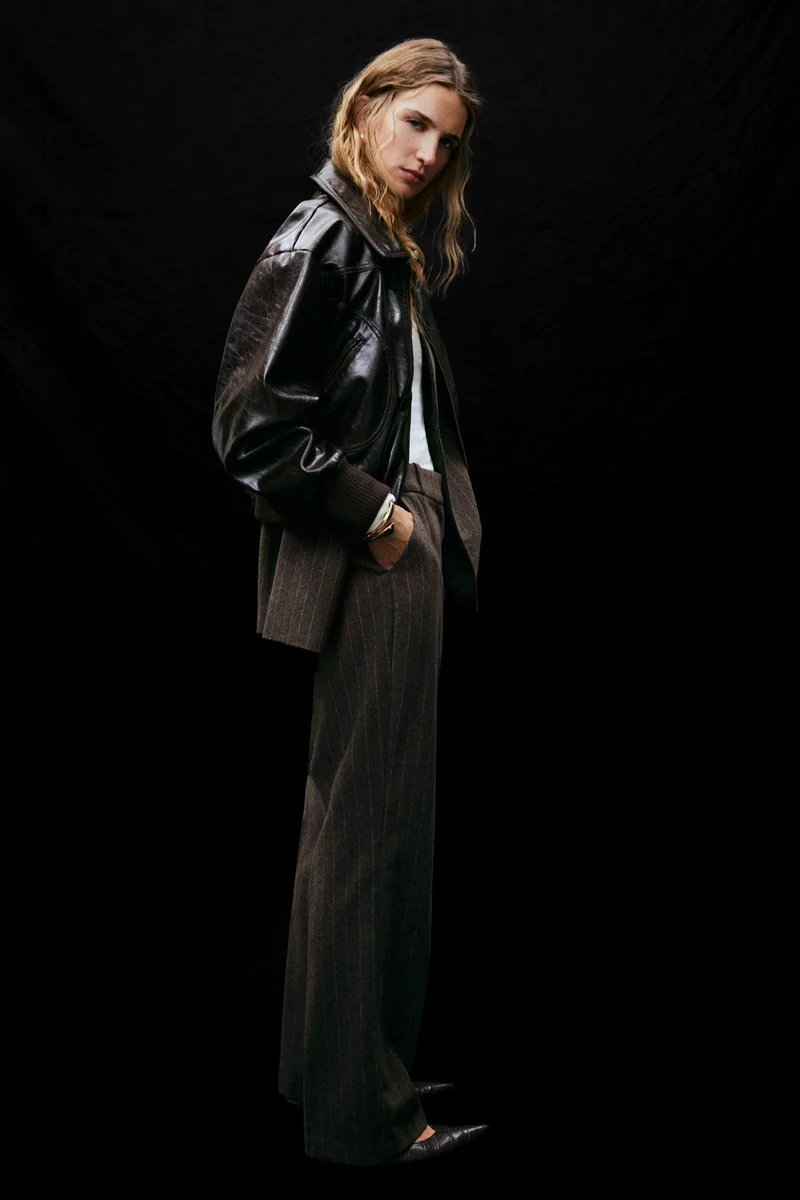 اتش اند ام بنطلون من القماش