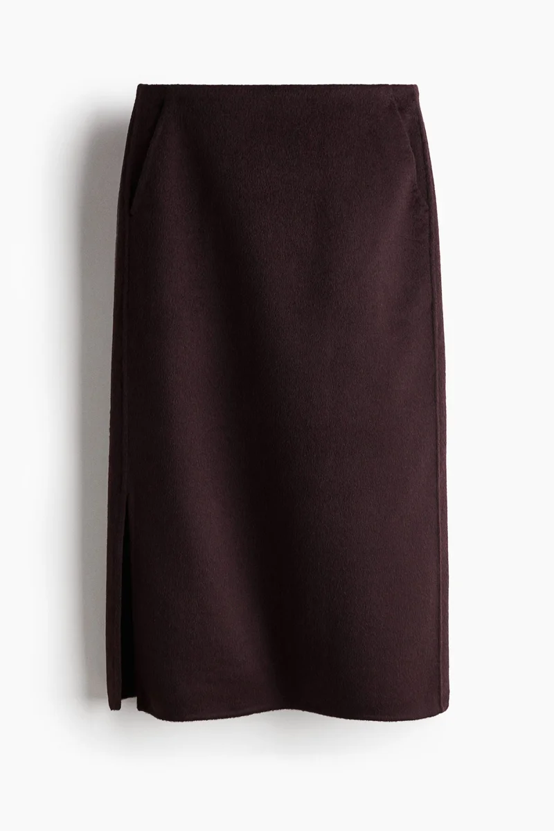 اتش اند ام تنورة ضيقة من مزيج الصوف