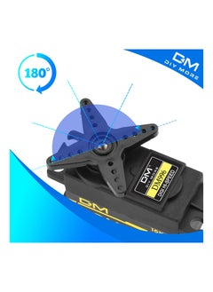SYOSI 2PCS High Speed Torque Digital Servo Motor, Metal Gear Servo Motor Precision Metal Gear Servo Motor Robust Metal Gear Digital Servo High-Speed Torque for RC Helicopter Airplane Car Boat Robot Controls  - Image 3