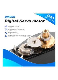 SYOSI 2PCS High Speed Torque Digital Servo Motor, Metal Gear Servo Motor Precision Metal Gear Servo Motor Robust Metal Gear Digital Servo High-Speed Torque for RC Helicopter Airplane Car Boat Robot Controls  - Image 2