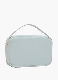 Flora Bella By Shoexpress Textured Crossbody Bag with Chain Strap and Zip Closure  - Image 3