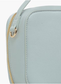 Flora Bella By Shoexpress Textured Crossbody Bag with Chain Strap and Zip Closure  - Image 5