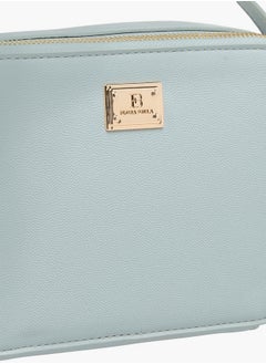 Flora Bella By Shoexpress Textured Crossbody Bag with Chain Strap and Zip Closure  - Image 4