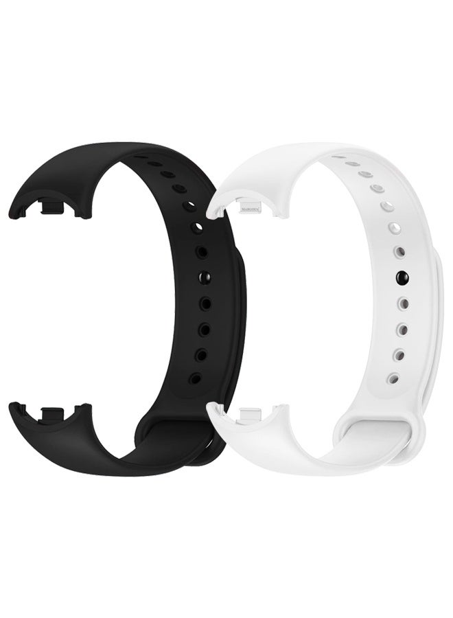 CATANES 2 Pack For Xiaomi Smart Band 8/9 Watch Bands Adjustable Comfortable Sport Replacement Strap for Xiaomi Mi Band 8/9 Wristband Bracelet Band for Women Men Multicolour  - Image 1