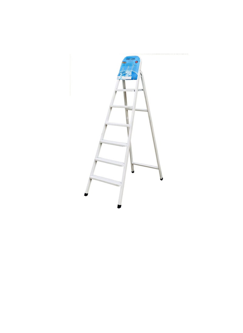 Generic - 6 Steps Steel Ladder - White - Image 1
