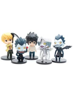 5-Piece Anime Death Note Action Figures Model Set, Yagami Light & L·Lawliet & Ryuk Action Figure with Base, Anime Cartoon Manga Figure Statue, Super Collectible Model Statue Toy for Decoration, 0.33KG