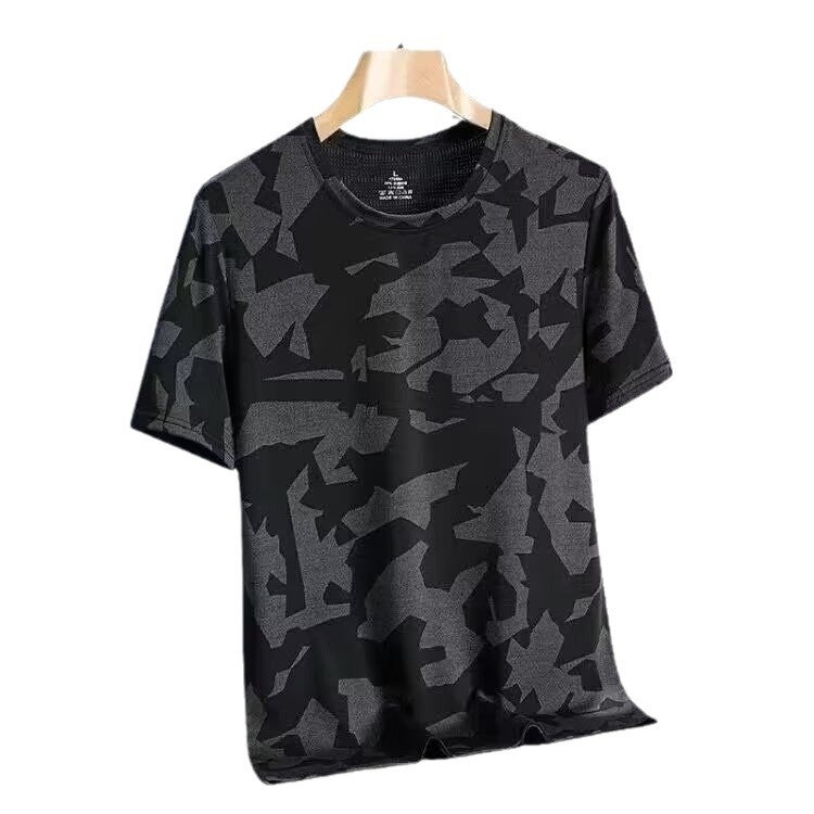 Men'S Camouflage Short-Sleeved T-Shirt Summer Trendy Brand Ice Silk Thin Loose T-Shirt Summer All-Match Casual Half-Sleeved T-Shirt - Image 5