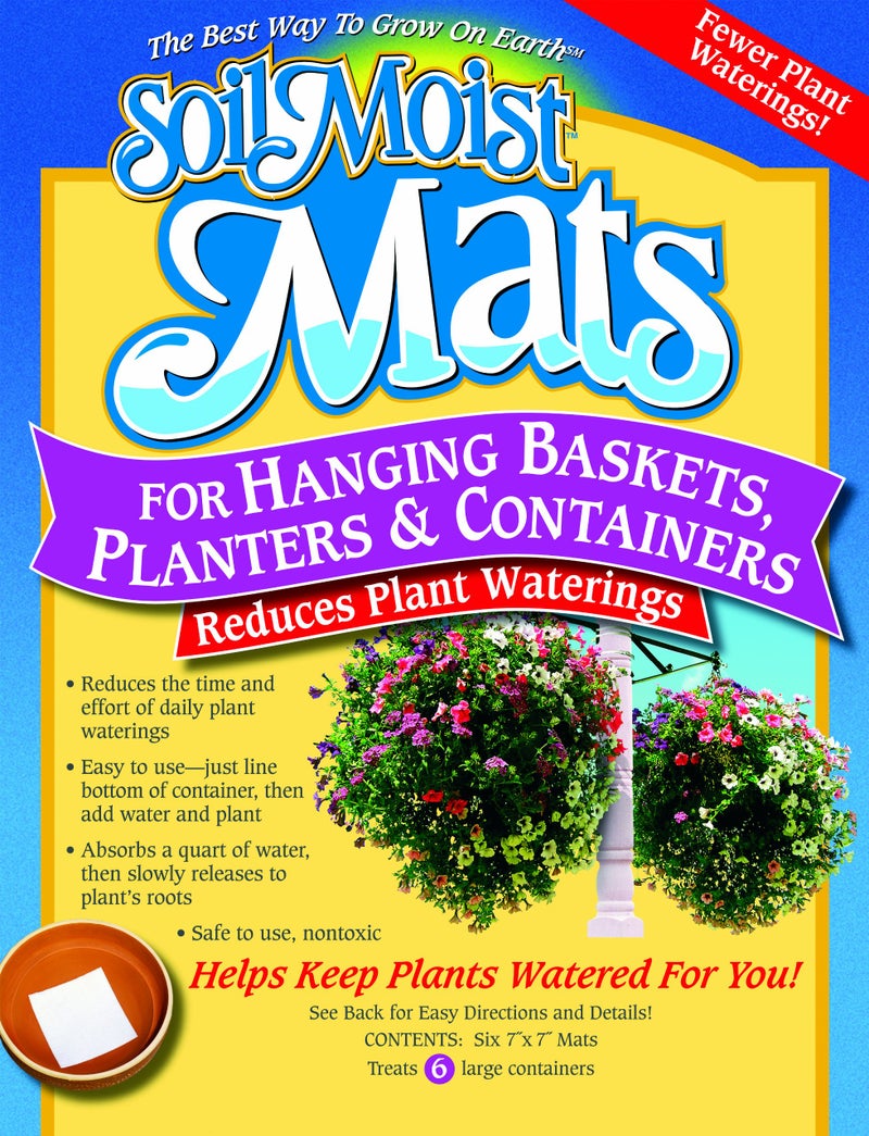 SoilMoist Soil Moist Mats For Hanging Baskets Planters and Containers 6pc Pack - Image 1