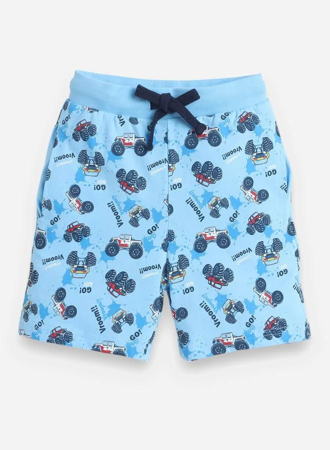 victor and jane All-Over Printed Cotton T-Shirt and Shorts Set