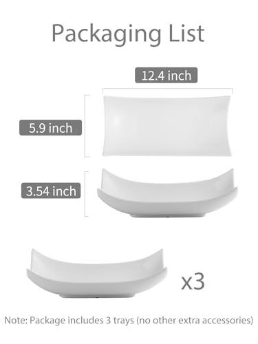 LAUCHUH Serving Platters, Porcelain Decorative Bowl White Serving Dishes for Entertaining Decorative Centerpiece Deep Bowl Set Set of 3, 12-Inch for Thanksgiving, Christmas, Party - Image 2