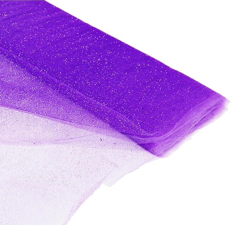 ProKart Premium Net Fabric Mesh Solid Glitter Cloth for Flower Bouquet, Trousseau Packing, Fabric for Gift Wrapping, Party Hall Decor, Sweet Boxes, Gift Decoration (20 Meters, Royal Purple) - Image 2