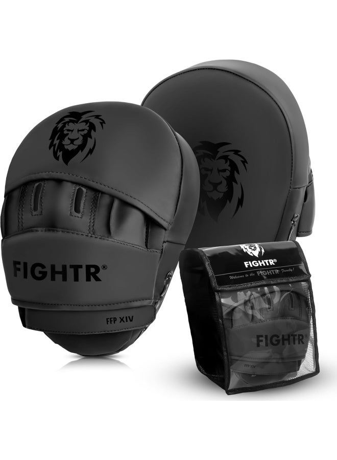 FIGHTR Premium Punching Mitts - Ideal Padding & Stability | Boxing Mitts For Martial Arts Incl. Carry Bag | Focus Pads For Boxing, MMA, Muay Thai, Etc.