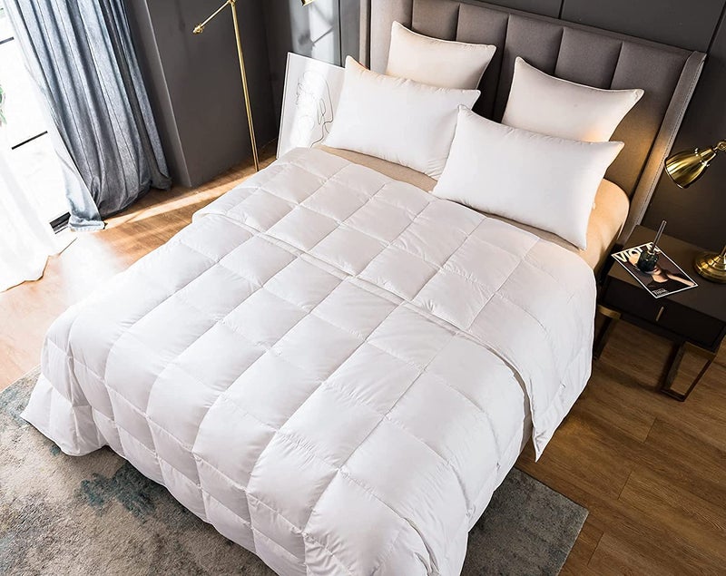 Eastwarmth Lightweight Goose Down Comforter Cooling Blanket Duvet for Summer/Warm Weather,Ultra Soft Fabric 750 Fill Power White King Size - Image 2