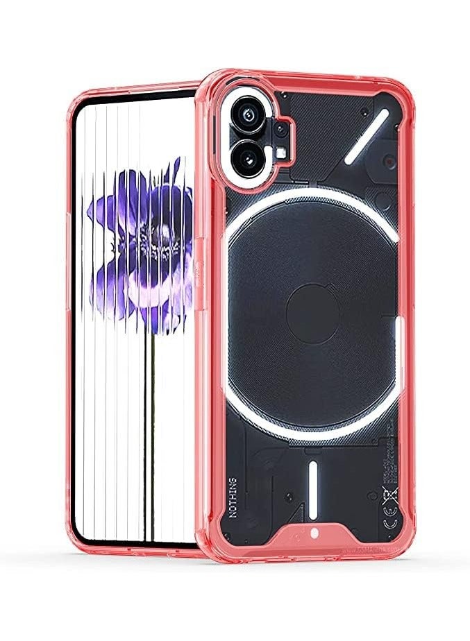 GOLDEN MASK For Nothing Phone 1 Transparent Case With Frame holy- (Red)