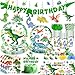 cocomigo 175pcs Dinosaur Birthday Decorations Include Dinosaur Plates and Napkins Set Banner Hanging Tablecloth Cake Topper Table Decor for Boy Birthday Decorations and Dinosaur Theme Party Serves 25 - Image 3