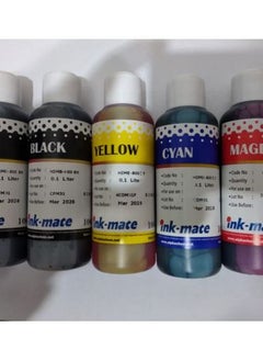 ماركة غير محددة Ink Mate مجموعة حبر 100 ملى 5 لون لأعادة ملو خراطيش الطابعات الحبرية  - Image 2