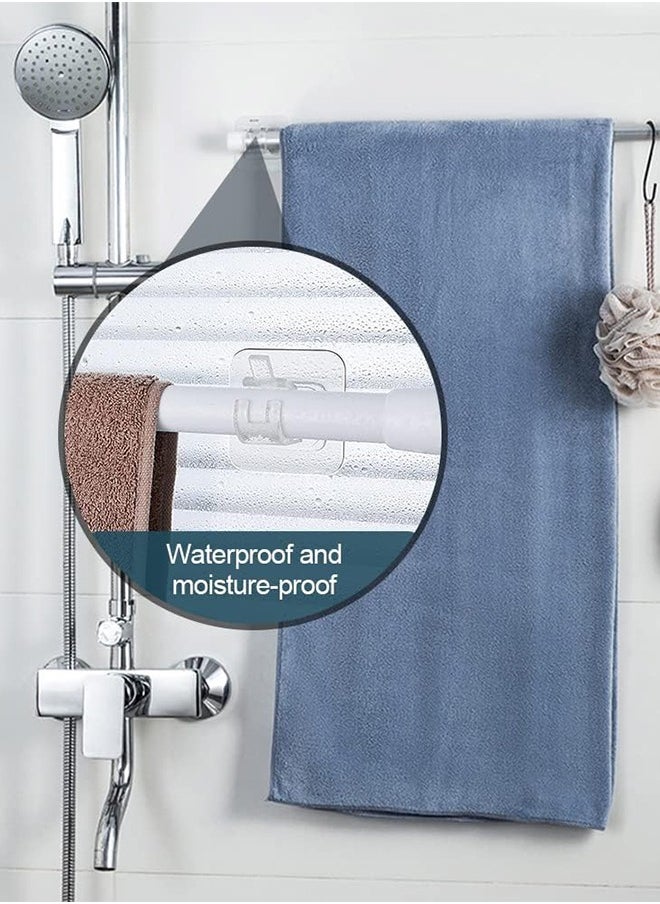 UNUNS Self Adhesive Curtain Rod Bracket,6 Pcs Nail Free Adjustable Rod Bracket Holder,Adjustable Easy Sticky Drapery Towel Holder Fixing Hook for Home Bathroom Kitchen Hotel,Clear  - Image 5